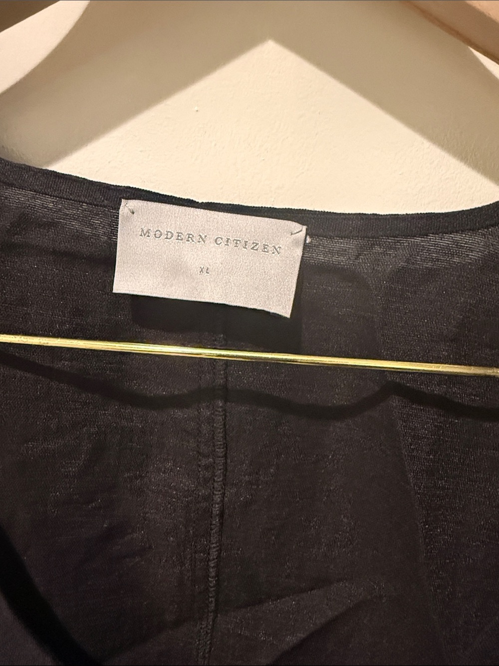 Modern Citizen Black Linen Blend Top - Black